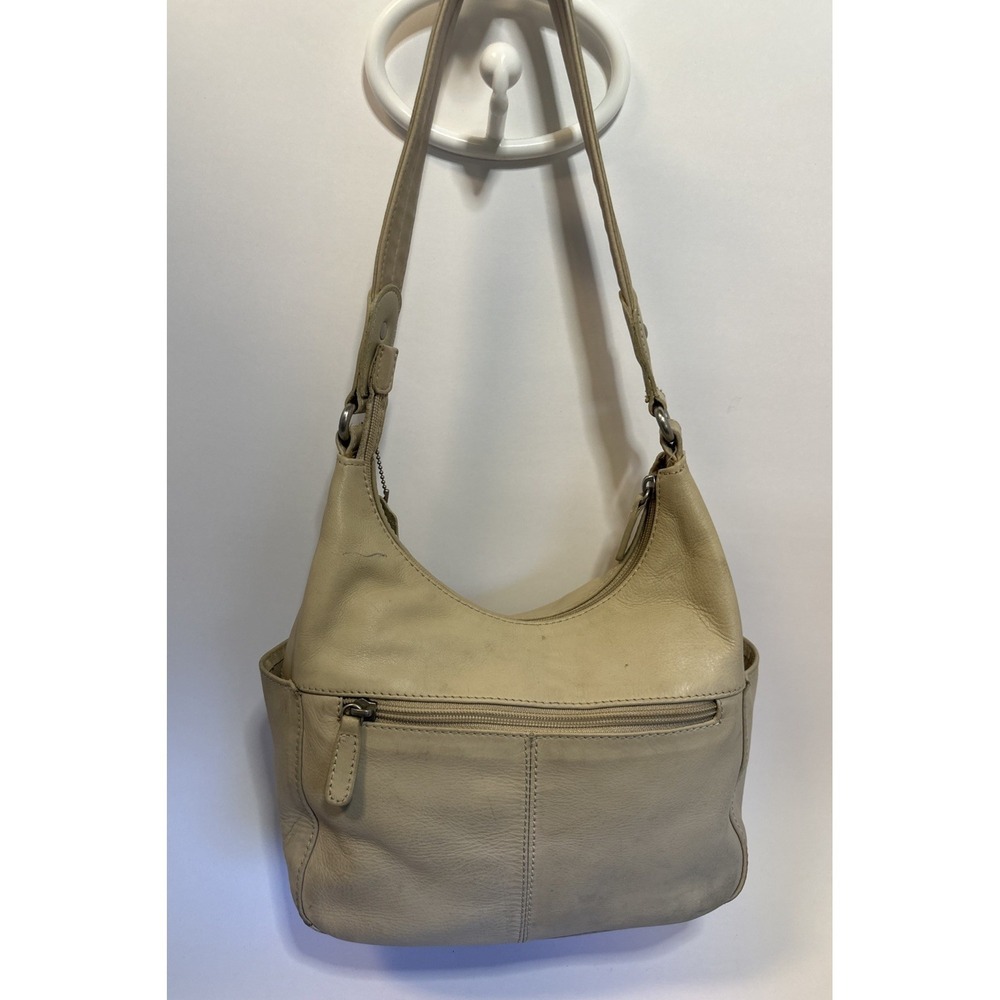 St. John's Bay Genuine Leather Hobo Style Bag Leather Straps Unique VTG.